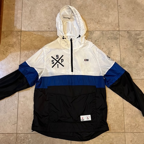 Southpole ‘Run The Block’ USA Zip Up Pullover Windbreaker - Picture 1 of 4